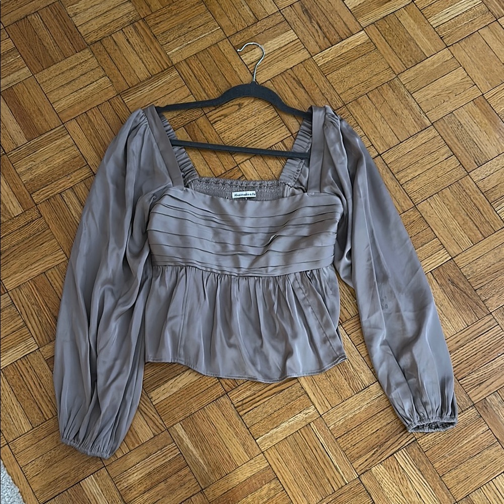 Elegant Brown Gold Women's Top